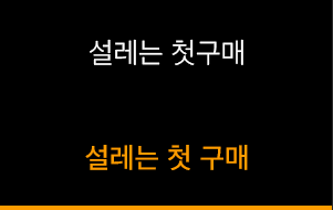 설레는 첫 구매